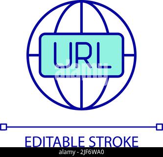 Website URL RGB color icon Stock Vector