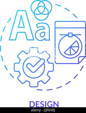 Design blue gradient concept icon Stock Vector