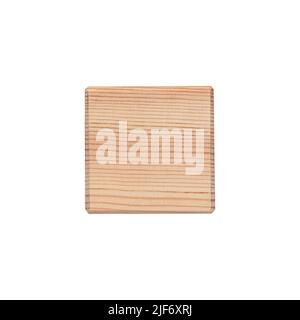 real wooden cube isolated on a white background. symbol of leadership, teamwork and growth Stock Photo