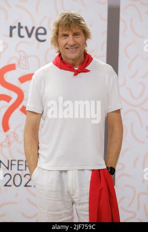 Madrid, Spain. 30th June, 2022. Julian Iantzi during the press conference for the presentation of their Tve1 coverage of the Sanfermines running of the bulls in Madrid. Credit: SOPA Images Limited/Alamy Live News
