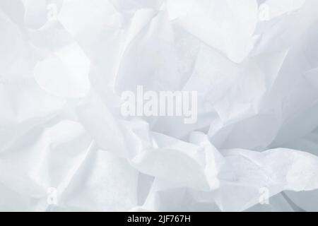Background from white thin wrinkled paper. Stock Photo