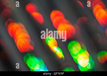 Rainbow holographic bokeh background. Multicolored overflows of color. Stock Photo