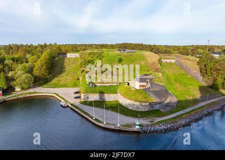 The 19th century Oscar Fredrik Borg fortress on East Rindö island of the Stockholm Archipelago, Sweden Stock Photo