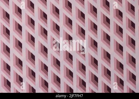 Seamless abstract pink diagonal fabric pattern closeup Stock Photo