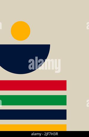 Boho abstraction. Minimalism. Contemporary art. Various forms. For templates, presentations. Stock Vector
