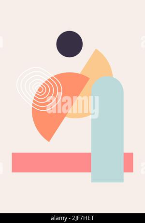 Fashionable minimalistic design. Template for logo design, flyer, presentation, gift card, Wall placement, landing page, book cover, banner, social me Stock Vector