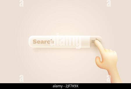 Search web banner, browse network, frame address menu. Vector illustration Stock Vector