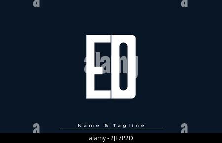 Alphabet letters Initials Monogram logo EO , OE Stock Vector