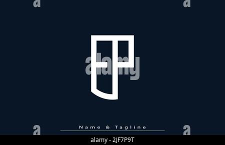 Alphabet letters Initials Monogram logo EP , PE Stock Vector