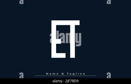 Alphabet letters Initials Monogram logo ET , TE Stock Vector