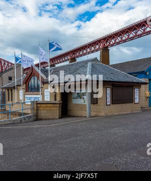Maid of the Forth Boat trip Ticket Office where you can purchase tickets, South Queensferry, Scotland Stock Photo