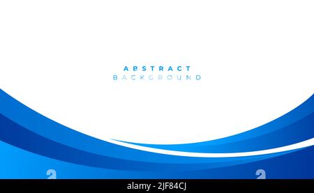 Abstract blue wavy business style background. Eps10 Vector Stock Vector