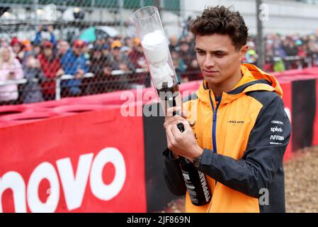 Lando Norris (GBR) McLaren. British Grand Prix, Thursday 30th June 2022. Silverstone, England. Stock Photo