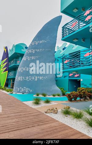 Disney All Star Sports hotel theming at Disney World in Florida Stock Photo