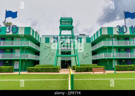 Disney All Star Sports hotel theming at Disney World in Florida Stock Photo