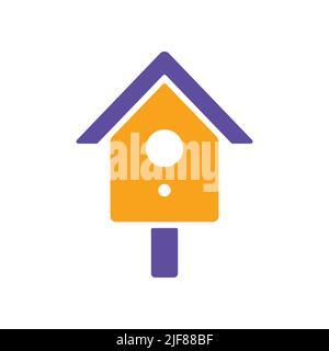 Nesting box or birds house vector icon. Graph symbol for pet and veterinary web site and apps design, logo, app, UI Stock Vector