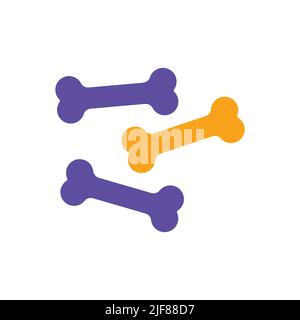 Dog bone vector icon. Pet animal sign. Graph symbol for pet and veterinary web site and apps design, logo, app, UI Stock Vector