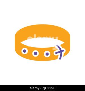 Pet collar vector icon. Pet animal sign. Graph symbol for pet and veterinary web site and apps design, logo, app, UI Stock Vector