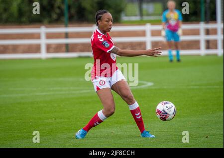 Bristol, England 15 August 2021. Bristol City's Mel Johnson during the Pre Season Friendly match between Bristol City Women and Lewes Women Stock Photo