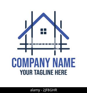 Real Estate Construction Architecture Building Logo Design Template Element Stock Vector