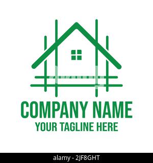 Real Estate Construction Architecture Building Logo Design Template Element Stock Vector