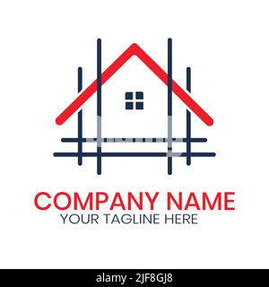 Real Estate Construction Architecture Building Logo Design Template Element Stock Vector