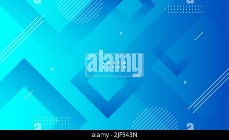 Abstract gradient geometric shapes blue background. Eps10 vector Stock Vector