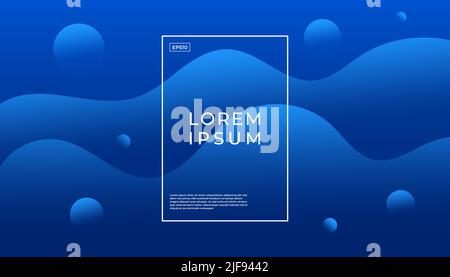 Modern stylish blue wavy banner background design. Eps10 vector Stock Vector