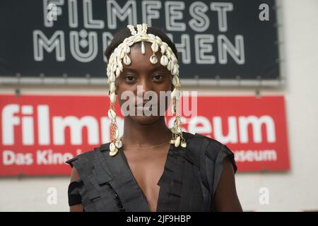 Actress Camilla Damião Seen before the screening of her Film MARTE UM during 39. Filmfest München am 29.6. at Filmmuseum Stock Photo
