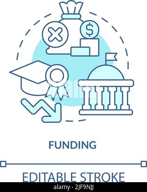 Funding turquoise concept icon Stock Vector