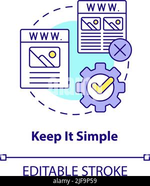 Keep it simple concept icon Stock Vector