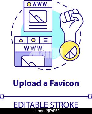 Upload favicon concept icon Stock Vector