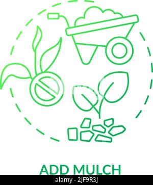 Add mulch green gradient concept icon Stock Vector