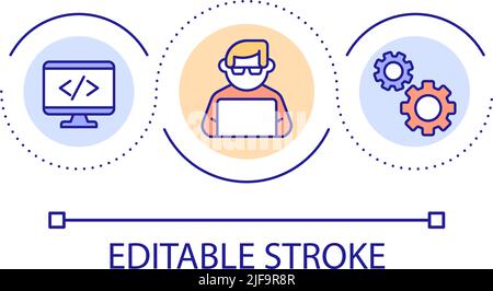 Software developer loop concept icon Stock Vector