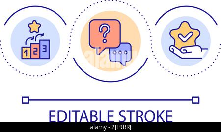 Achieving accomplishments loop concept icon Stock Vector