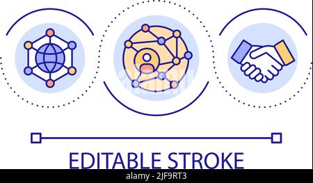 Networking loop concept icon Stock Vector