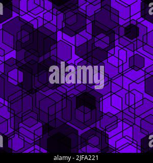 Honeycomb seamless pattern. Repeated overlap hexagon motif texture print Stock Vector