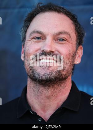 Beverly Hills, United States. 30th June, 2022. BEVERLY HILLS, LOS ANGELES, CALIFORNIA, USA - JUNE 30: American actor Brian Austin Green arrives at the Los Angeles Premiere Of Vertical Entertainment's 'Last The Night' held at the Fine Arts Theatre on June 30, 2022 in Los Angeles, California, United States. (Photo by Xavier Collin/Image Press Agency) Credit: Image Press Agency/Alamy Live News Stock Photo