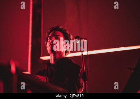 Roskilde, Denmark. 01st July, 2022. The French house duo The Blaze performs a live concert during the Danish music festival Roskilde Festival 2022 in Roskilde. (Photo Credit: Gonzales Photo/Alamy Live News Stock Photo