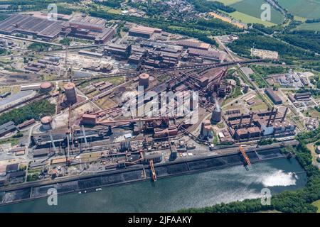 Aerial view of the Salzgitter AG steelworks, Lower Saxony, Germany Stock Photo