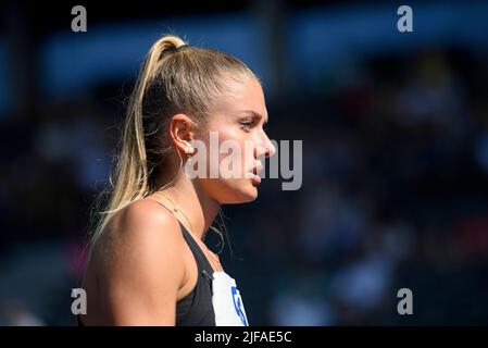 Alica SCHMIDT (SCC Berlin/ 3rd place) Women's 400m final on June 26th, 2022 German Athletics Championships 2022, from June 25th. - 06/26/2022 in Berlin/ Germany. ÃÂ Stock Photo