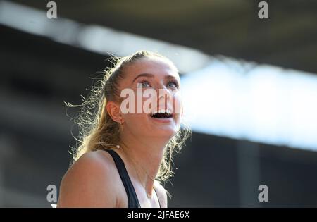 Alica SCHMIDT (SCC Berlin/ 3rd place) Women's 400m final on June 26th, 2022 German Athletics Championships 2022, from June 25th. - 06/26/2022 in Berlin/ Germany. ÃÂ Stock Photo