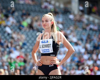 Alica SCHMIDT (SCC Berlin/ 3rd place) Women's 400m final on June 26th, 2022 German Athletics Championships 2022, from June 25th. - 06/26/2022 in Berlin/ Germany. ÃÂ Stock Photo