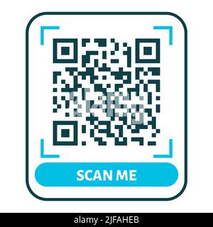 QR code with scan me text in decorative border Stock Vector Image & Art ...