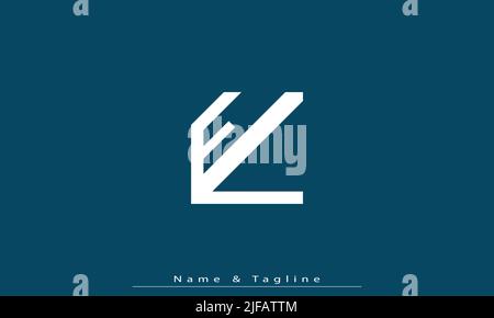 Alphabet letters Initials Monogram logo EL , LE Stock Vector