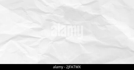Crumpled paper texture realisric vector illustration. White blank sheet ...