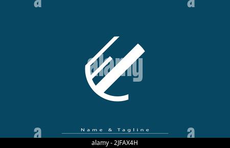 Alphabet letters Initials Monogram logo EL , LE Stock Vector