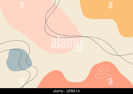 Abstract background. Hand drawing various shapes and doodle objects. Trendy modern contemporary vector illustration Stock Vector