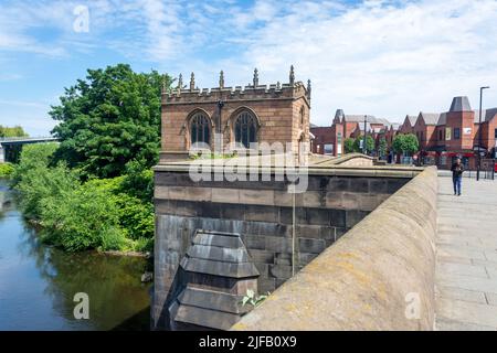 The 15th Century Chapel of Our Lady Bridge, Chantry Bridge, Bridge Street, Rotherham, South Yorkshire, England, United Kingdom Stock Photo