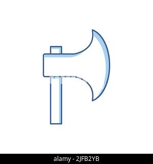 Ax icon. simple icon vector related to camping. Suitable for wood cutting icon. Two tone icon style. Simple design editable Stock Vector